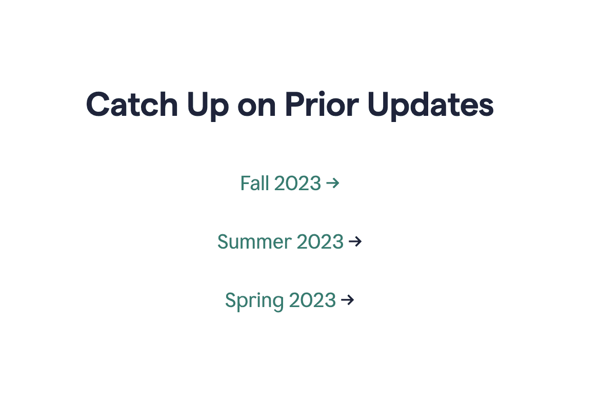 The view of previous releases