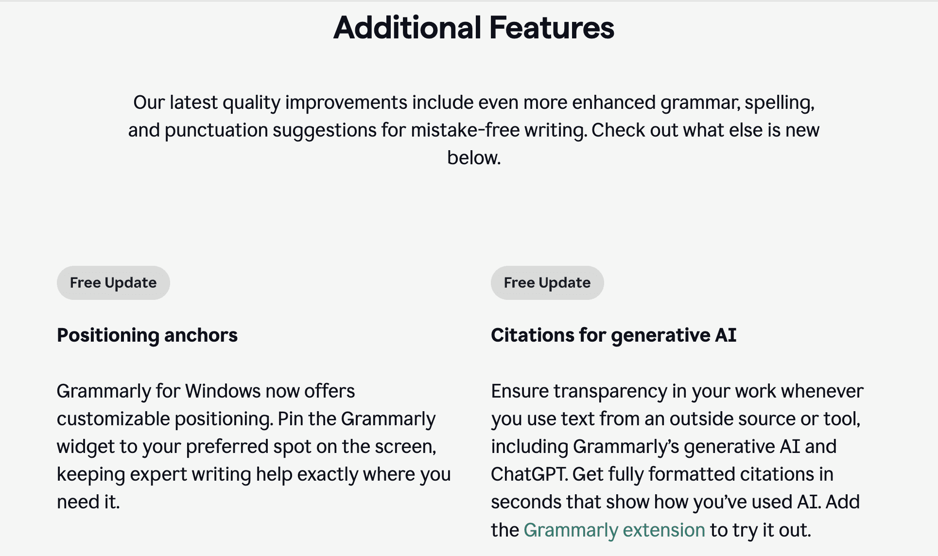 Additional features representation